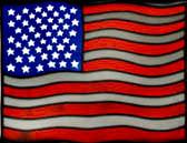 American Flag in Glass by Darwin